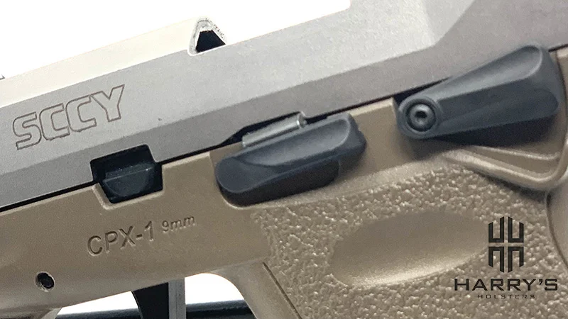 Sccy CPX1 Slide Stop Locked