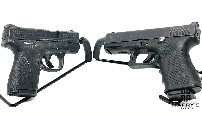 Glock 19 vs SW Shield facing