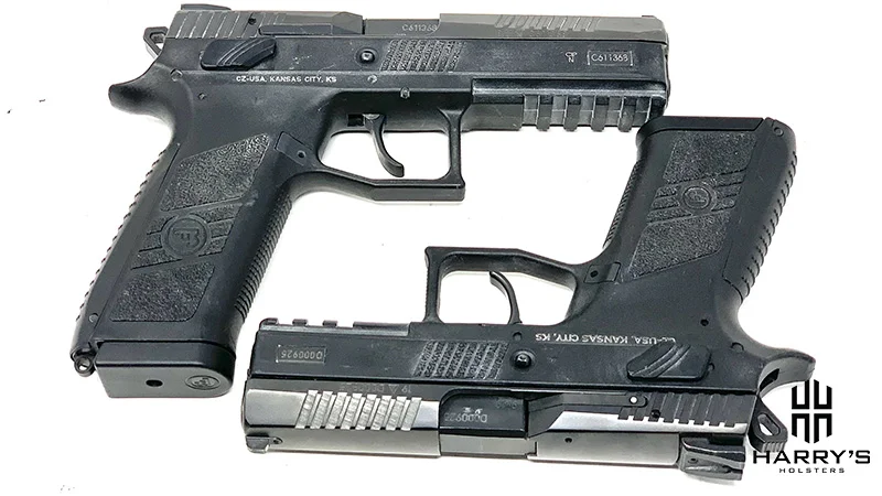 A photo of both the CZ P07 and the P09.