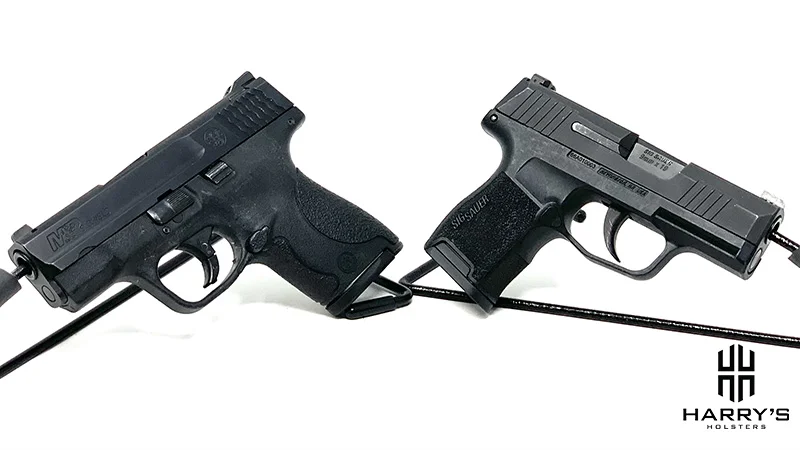 Sig P365 vs SW Shield facing away
