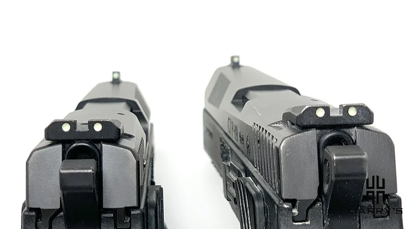 Sight comparison on the CZ P07 and the P09