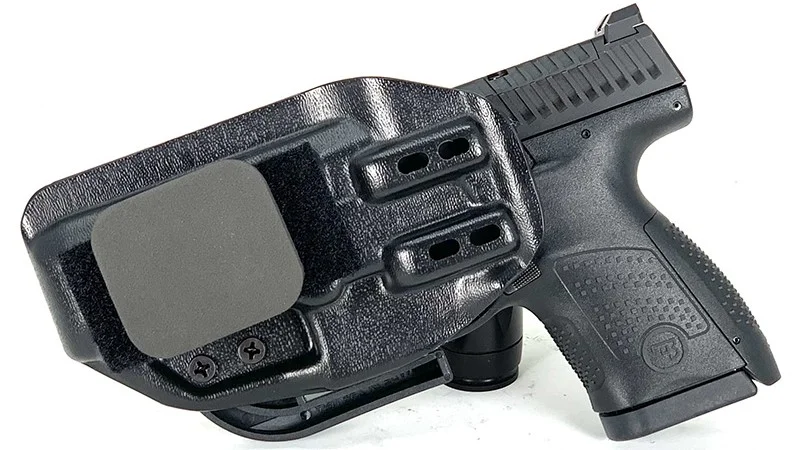 CZ P10c holster with wedge kit installed